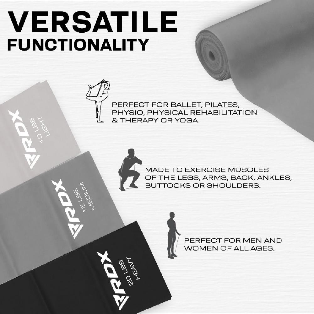 Rdx Sports RDX B2 TPE Flat Resistance Training Bands Set