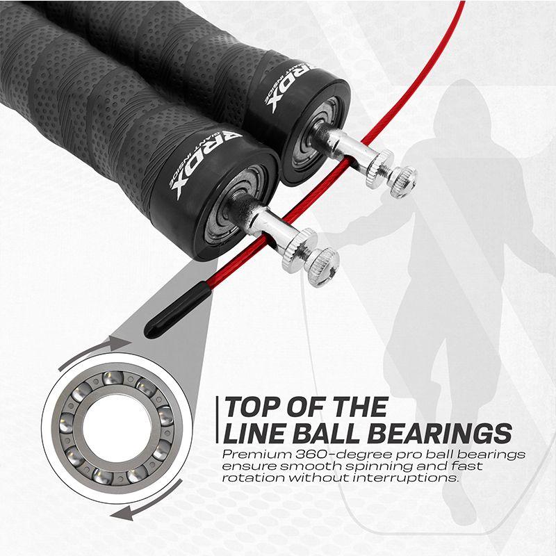 Rdx Sports RDX B4 Adjustable 10.3ft Skipping Rope With 2 Tangle-Free Steel Wires