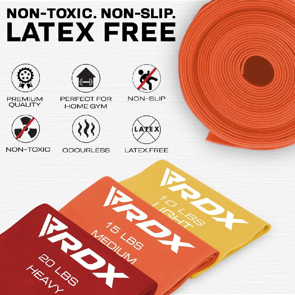 Rdx Sports RDX B4 TPE Flat Resistance Training Bands Set
