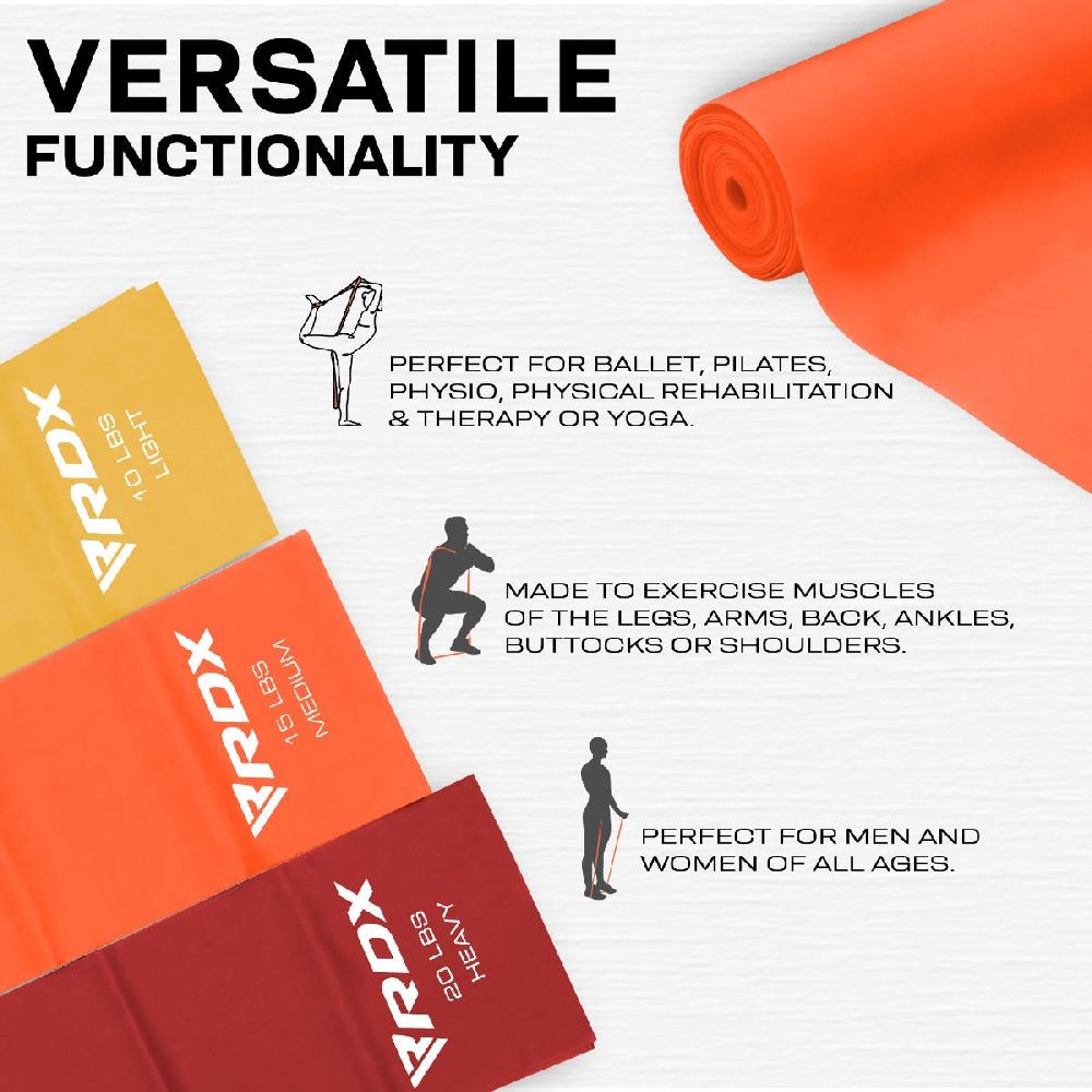 Rdx Sports RDX B4 TPE Flat Resistance Training Bands Set