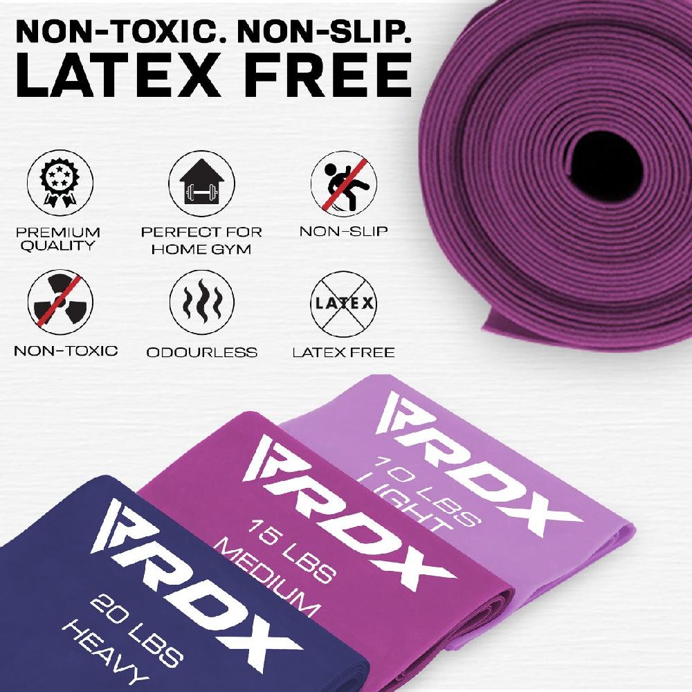 Rdx Sports RDX B5 TPE Flat Resistance Training Bands Set
