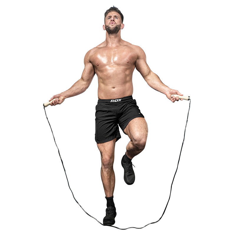 Rdx Sports RDX BR 10.3ft Wooden Handles Skipping Rope