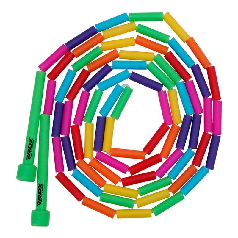 rdx sports RDX BR Rainbow Color Braided Nylon Tangle-Free 10ft Kids Skipping Rope