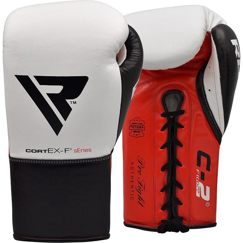 Rdx Sports RDX C2 Fight Lace Up Leather Boxing Gloves BBBOFC/BIBA/WBF/NYAC /NEVADA APPROVED