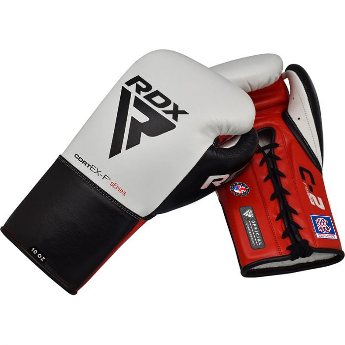 Rdx Sports RDX C2 Fight Lace Up Leather Boxing Gloves BBBOFC/BIBA/WBF/NYAC /NEVADA APPROVED
