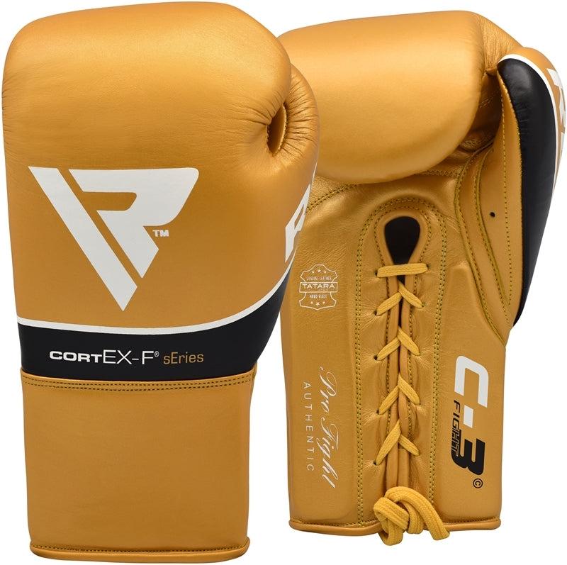 Rdx Sports RDX C3 Fight Lace Up Leather Boxing Gloves BBBOFC/BIBA/WBF/NYAC /NEVADA APPROVED