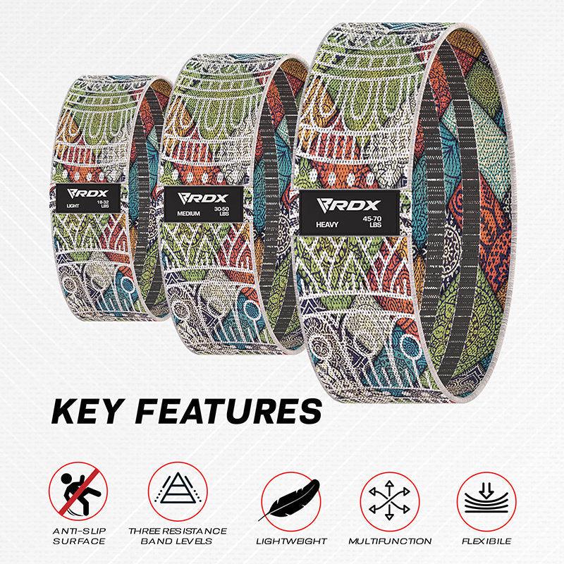 Rdx Sports RDX CF Heavy-Duty Fabric Resistance Training Bands For Fitness
