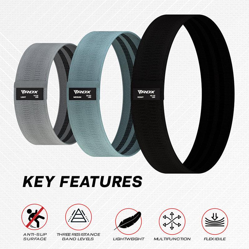 Rdx Sports RDX CG Heavy-Duty Fabric Resistance Training Bands For Fitness