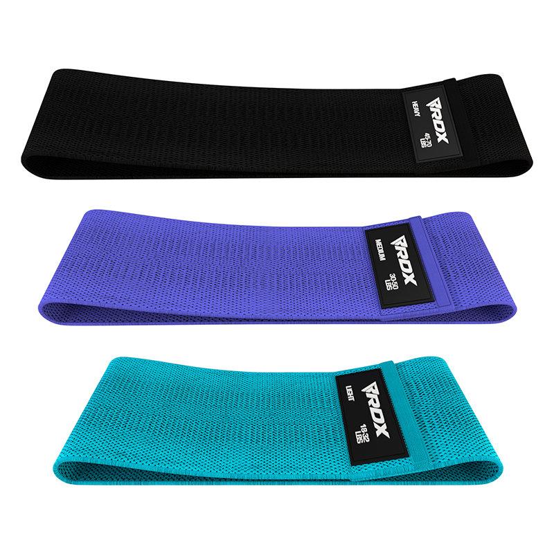 rdx sports RDX CU Heavy-Duty Fabric Resistance Training Bands for Fitness