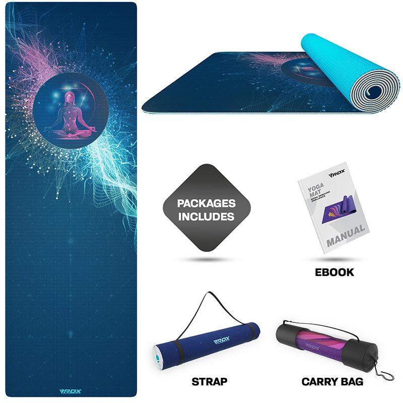 Rdx Sports RDX D10 Iris 6mm PVC Yoga Mat Angelic Blue