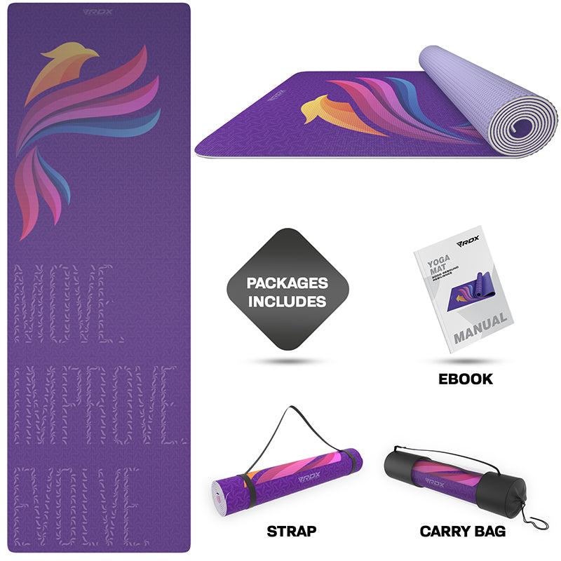 Rdx Sports RDX D2 Iris 6mm PVC Yoga Mat Orchid Phoenix