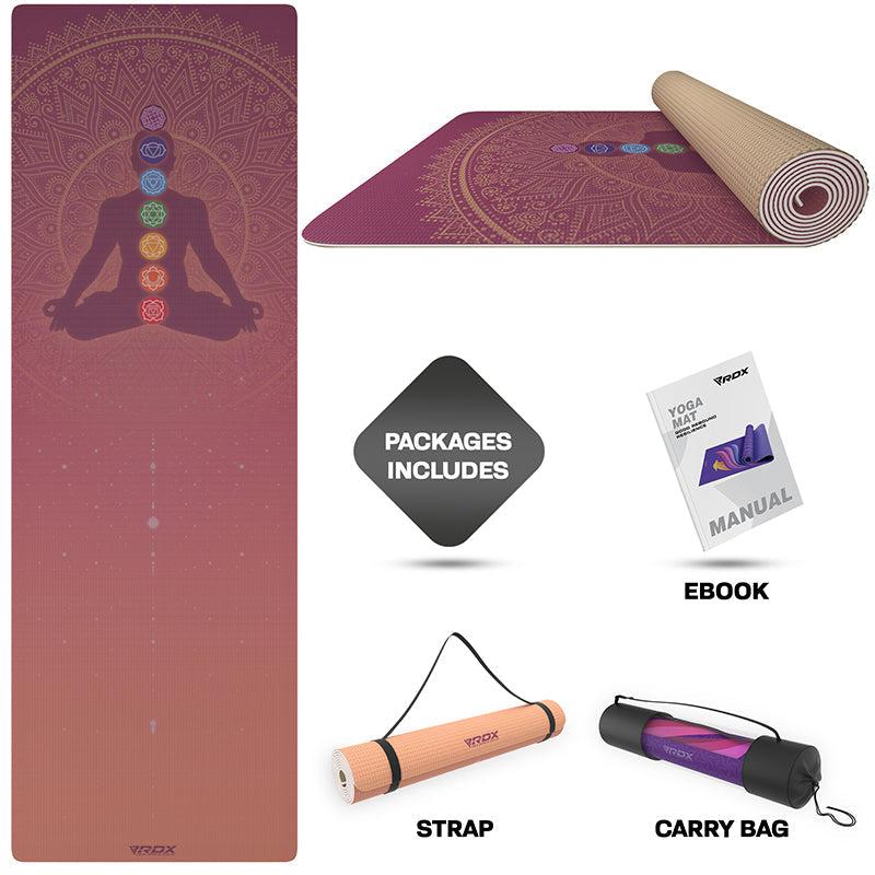 Rdx Sports RDX D3 Iris 6mm PVC Yoga Mat Pink Sundial