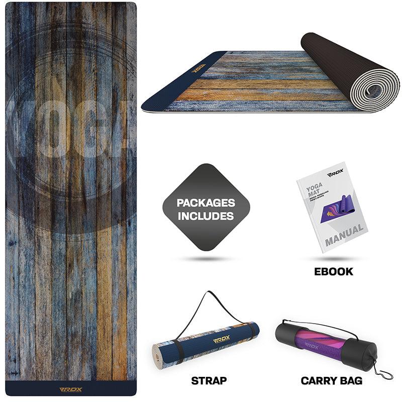 Rdx Sports RDX D5 Iris 6mm PVC Yoga Mat Timber Blend
