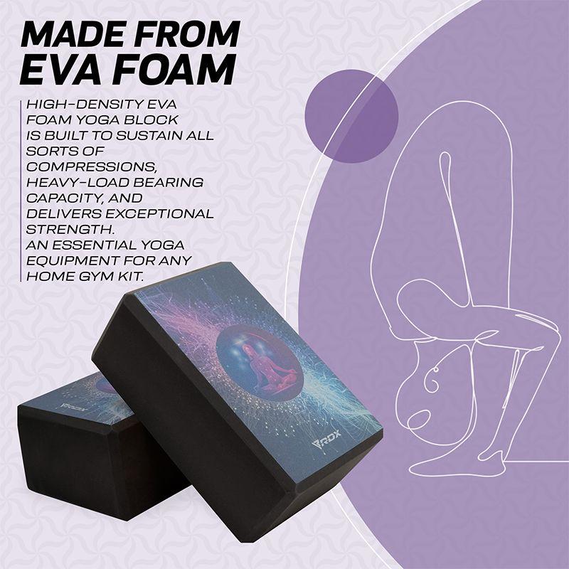 Rdx Sports RDX D6 High Density EVA Foam Yoga Blocks Non-Slip Brick