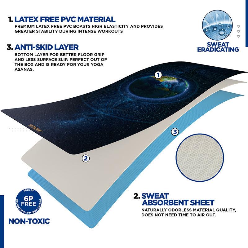 Rdx Sports RDX D9 Iris 6mm PVC Yoga Mat Space Medallion