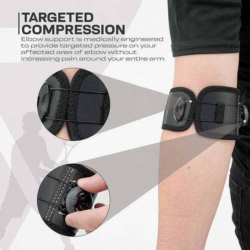 Rdx Sports RDX EP FDA Approved Elbow Brace Adjustable Compression Support With FlexDIAL