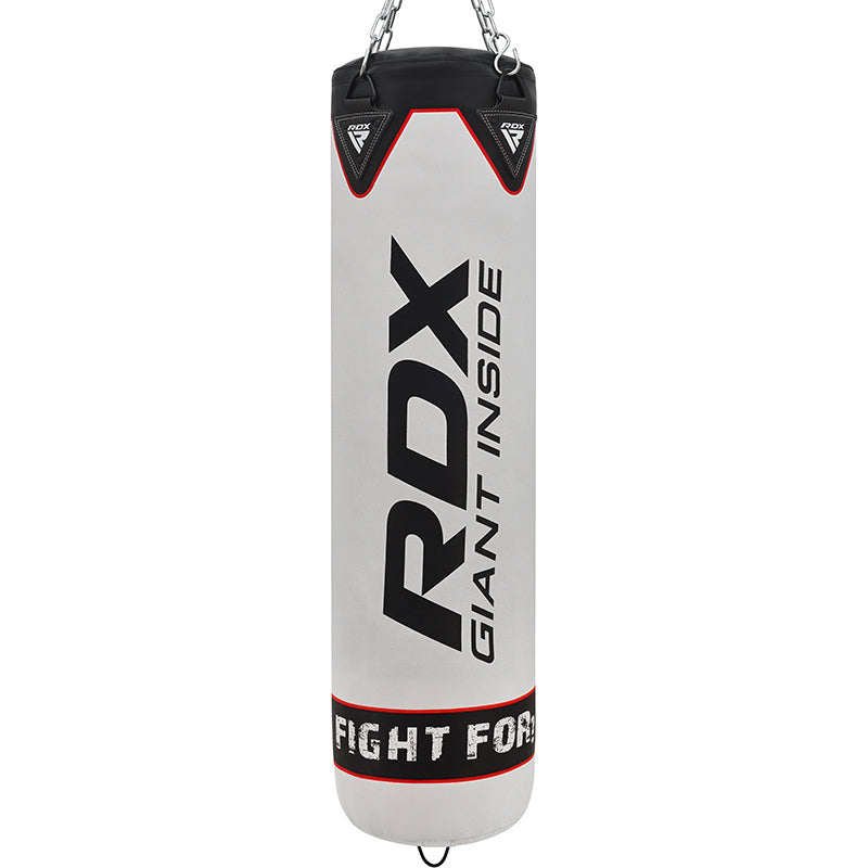 Rdx Sports RDX F1 4ft / 5ft 3-in-1 White Punching Bag With Mitts Set