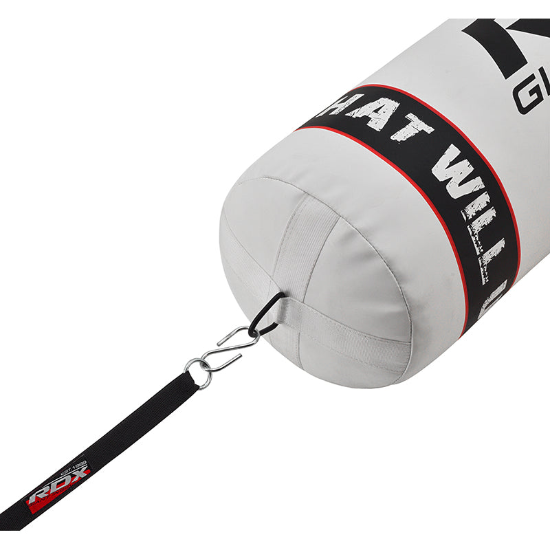 Rdx Sports RDX F1 4ft / 5ft 3-in-1 White Punching Bag With Mitts Set