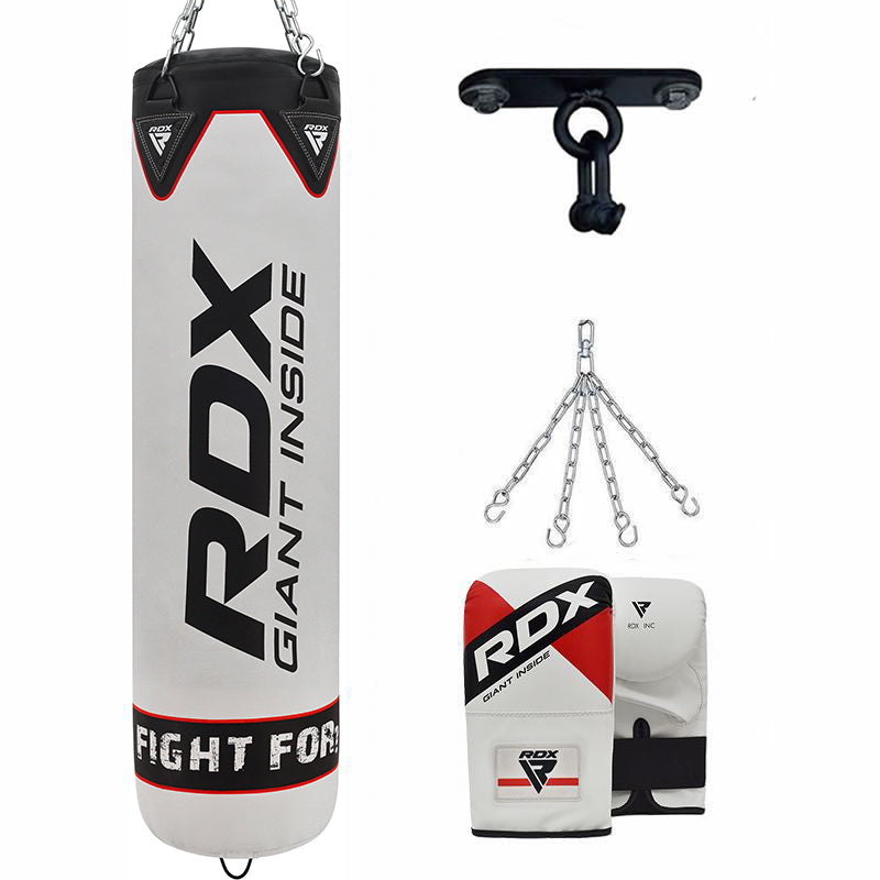 rdx sports RDX F1 4ft / 5ft 4-in-1 Punch Bag with Mitts and Ceiling Hook Set