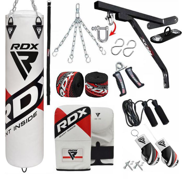 rdx sports RDX F10 14PC 4ft/5ft Punch Bag with Bag Mitts Home Gym Set