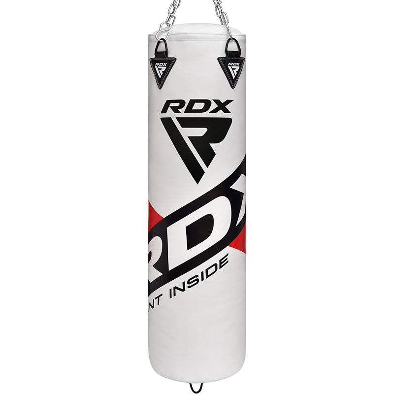 Rdx Sports RDX F10 4ft / 5ft 3-in-1 Punch Bag With Gloves In White Set