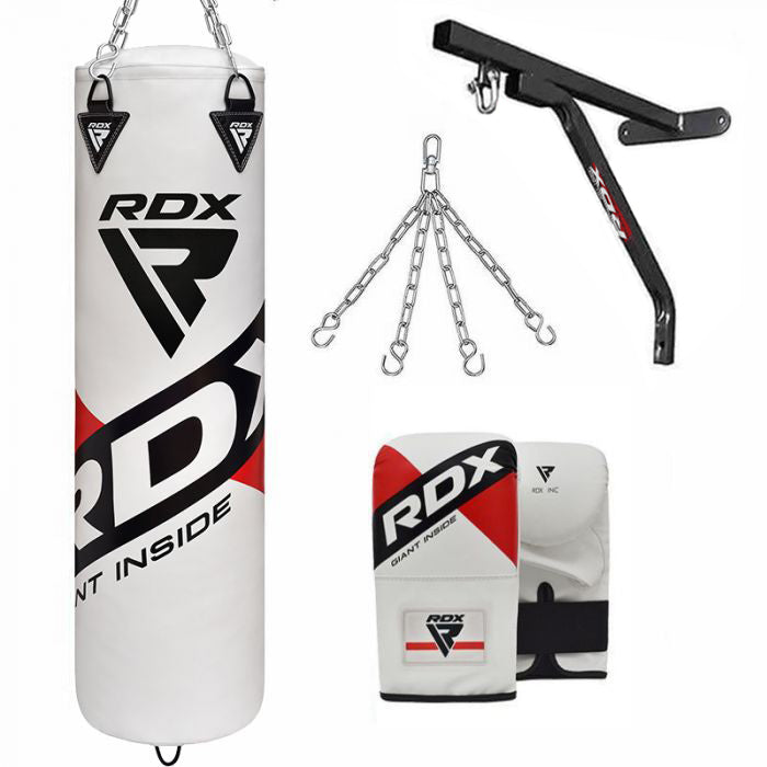 rdx sports RDX F10 4ft / 5ft 4-in-1 Punch Bag with gloves & wall Bracket Set