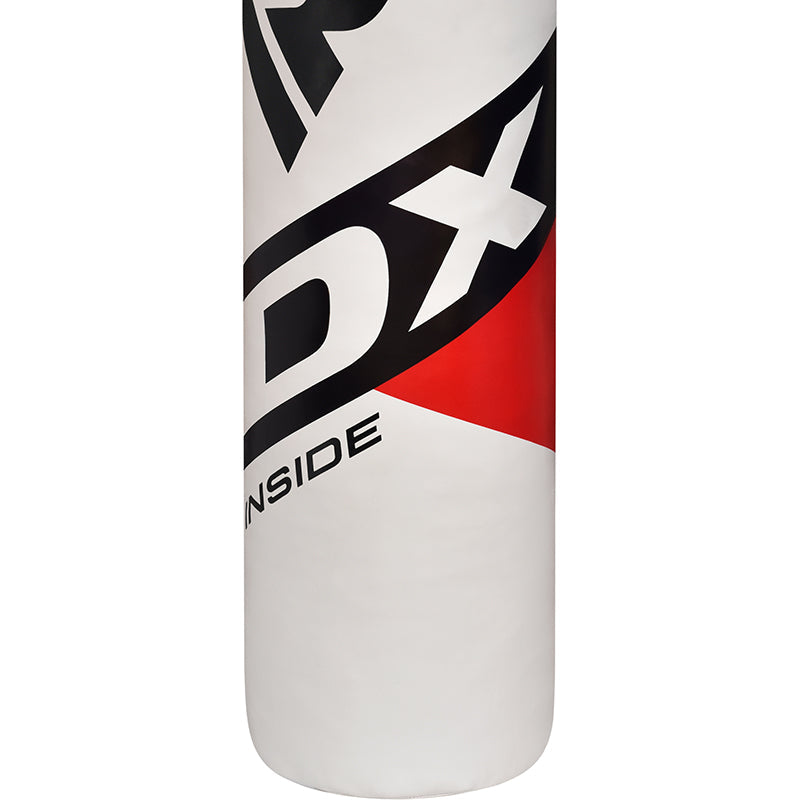 Rdx Sports RDX F10 4Ft / 5Ft White Training Punch Bag For Boxing & MMA Set