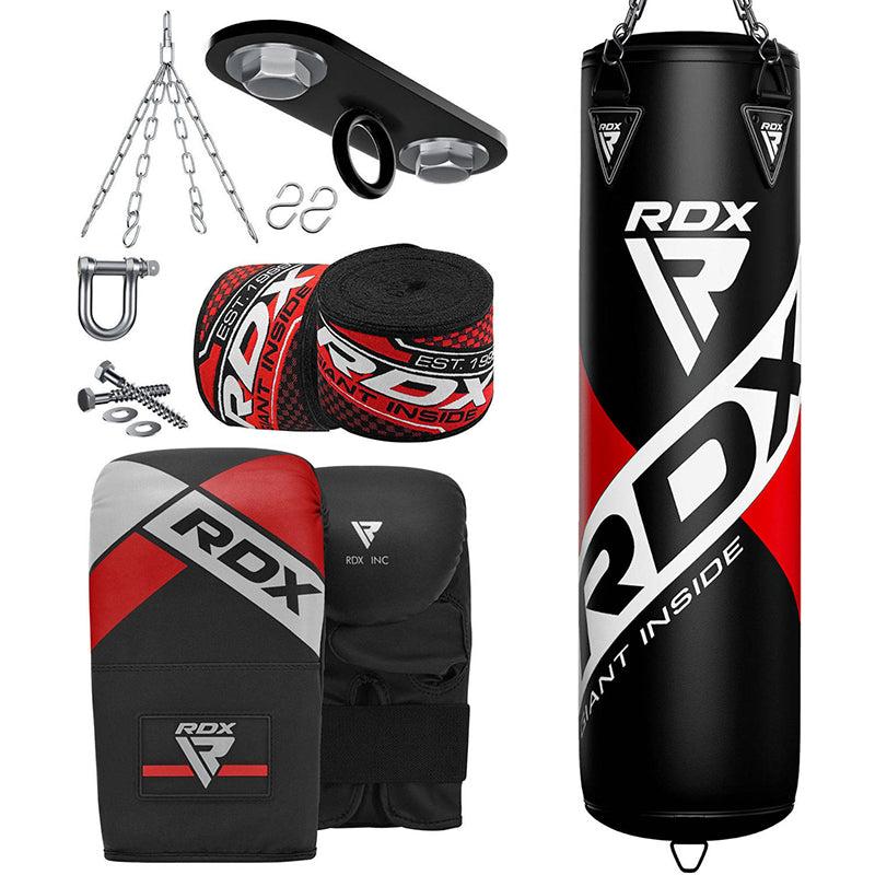 rdx sports RDX F10B 4ft / 5ft 8-in-1 Punch Bag with Bag Mitts Set