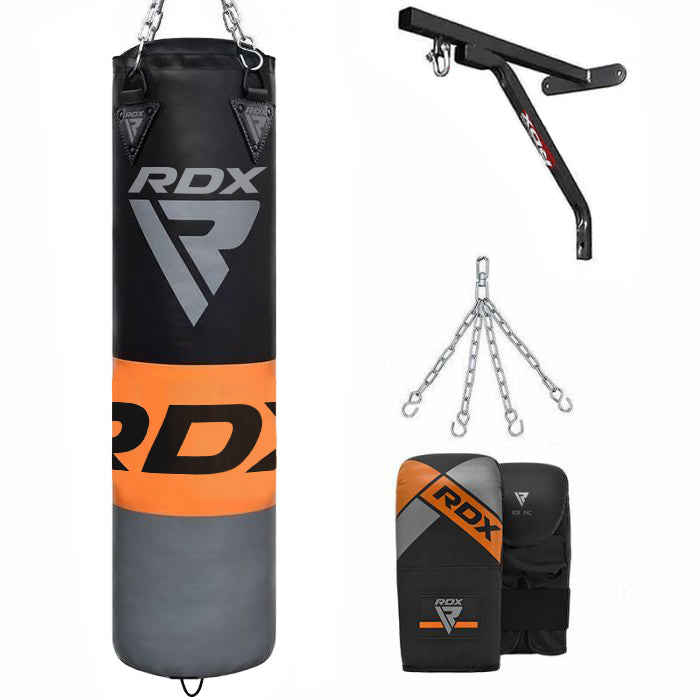 rdx sports RDX F12 4ft / 5ft 4-in-1 Punch Bag with gloves & wall Bracket Set