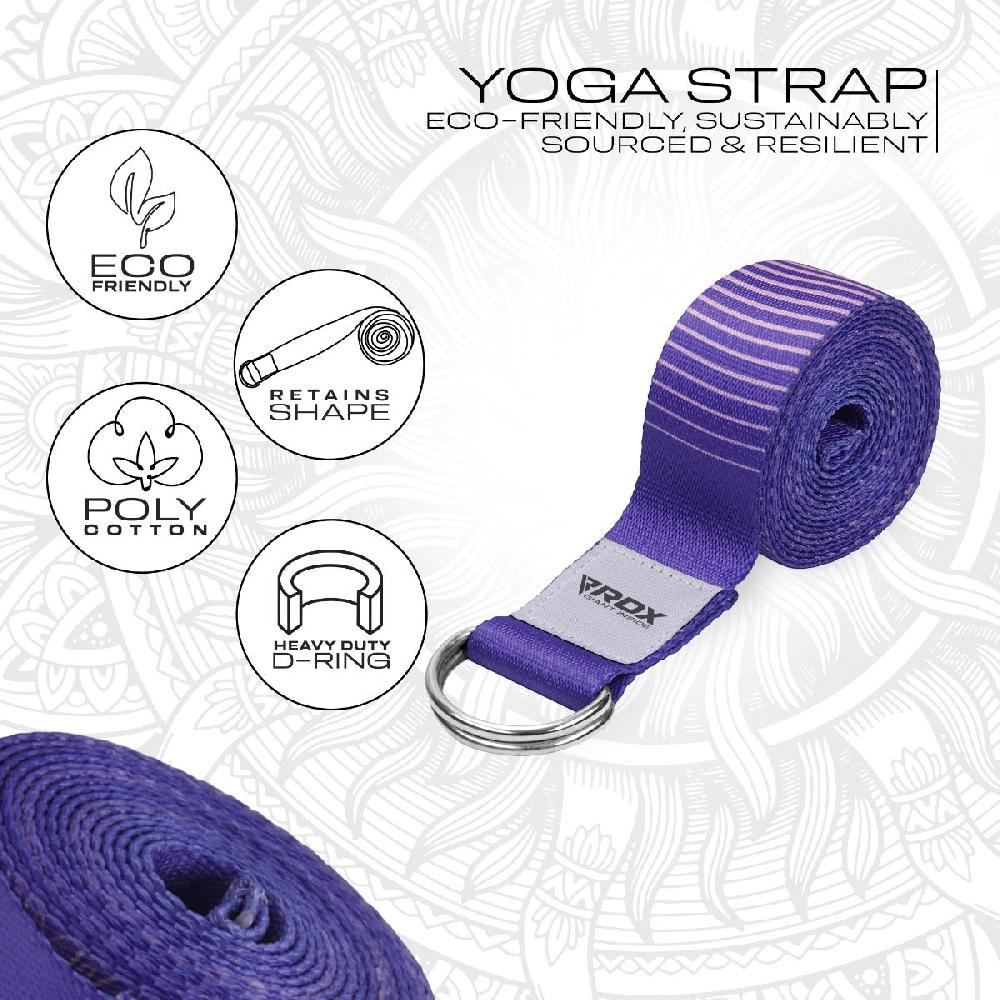 Rdx Sports RDX F12 D-Ring Steel Buckle Cotton Yoga Strap