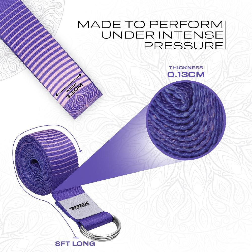 Rdx Sports RDX F12 D-Ring Steel Buckle Cotton Yoga Strap