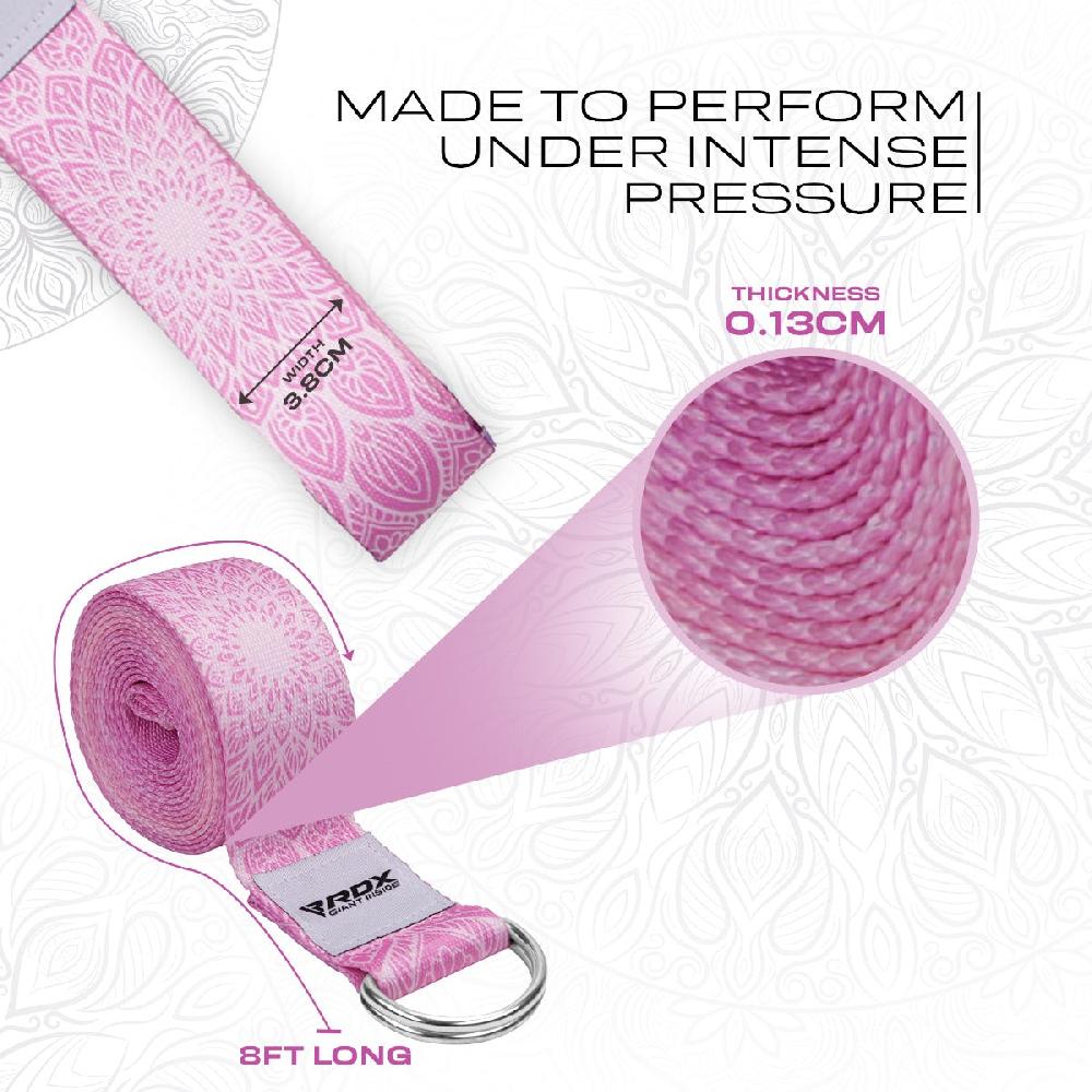 Rdx Sports RDX F13 D-Ring Steel Buckle Cotton Yoga Strap