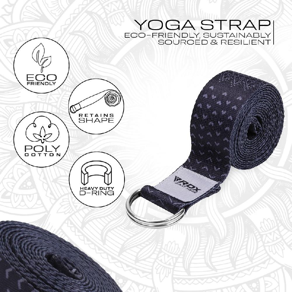 Rdx Sports RDX F15 D-Ring Steel Buckle Cotton Yoga Strap