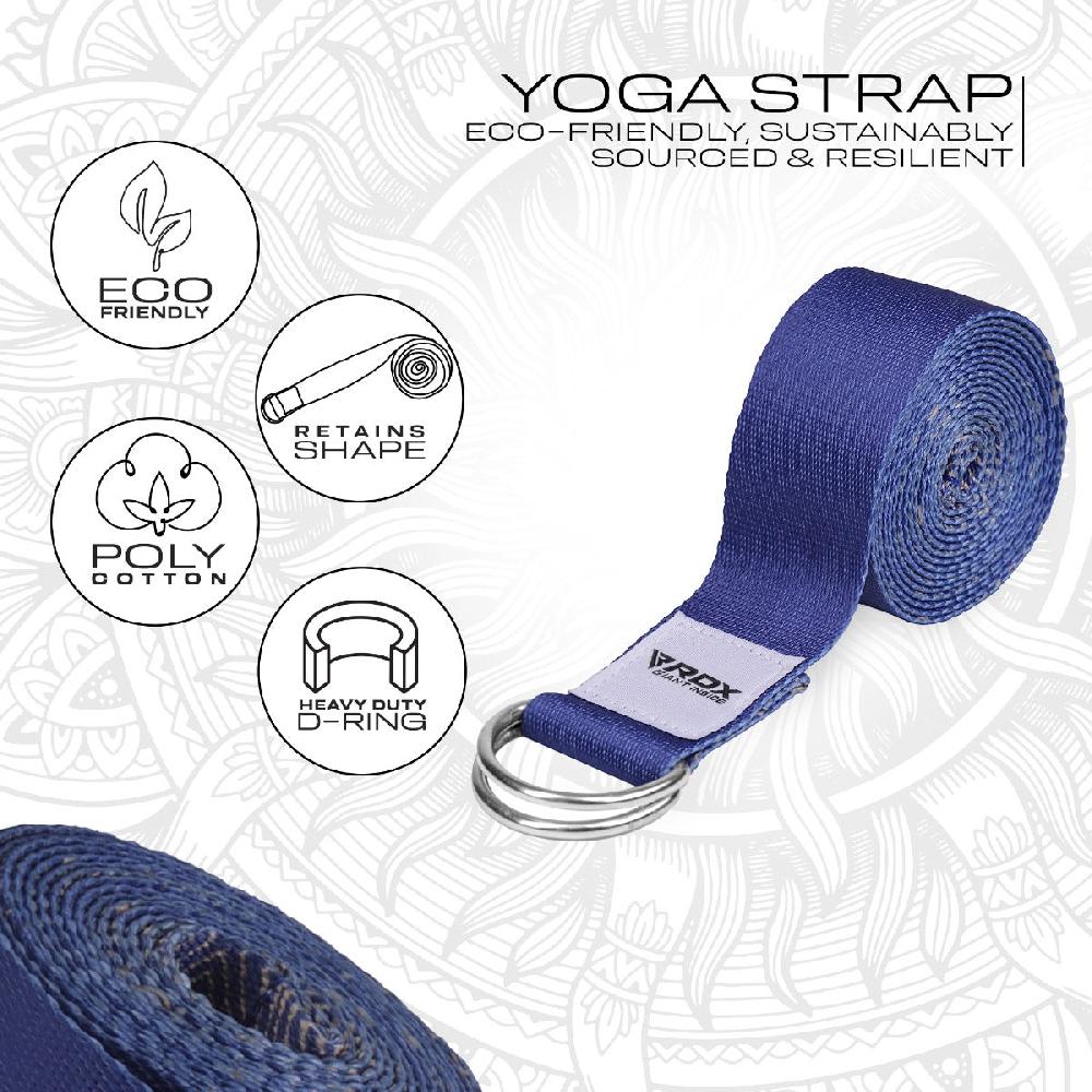 Rdx Sports RDX F16 D-Ring Steel Buckle Cotton Yoga Strap