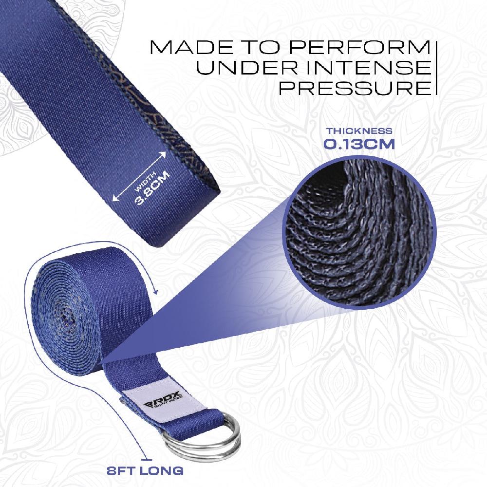 Rdx Sports RDX F16 D-Ring Steel Buckle Cotton Yoga Strap