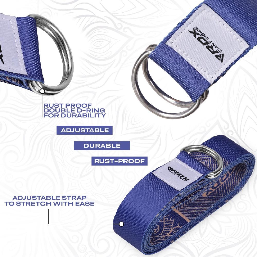 Rdx Sports RDX F16 D-Ring Steel Buckle Cotton Yoga Strap