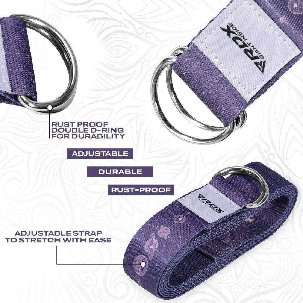 Rdx Sports RDX F19 D-Ring Steel Buckle Cotton Yoga Strap
