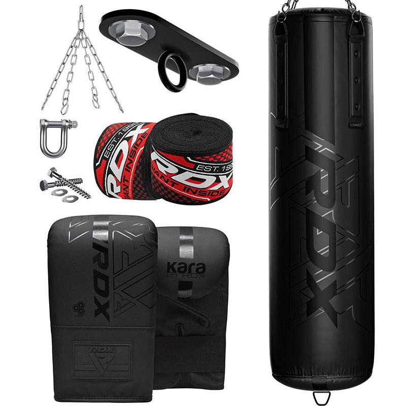 rdx sports RDX F6 4ft / 5ft 8-in-1 KARA Heavy Boxing Punch Bag & Mitts Set