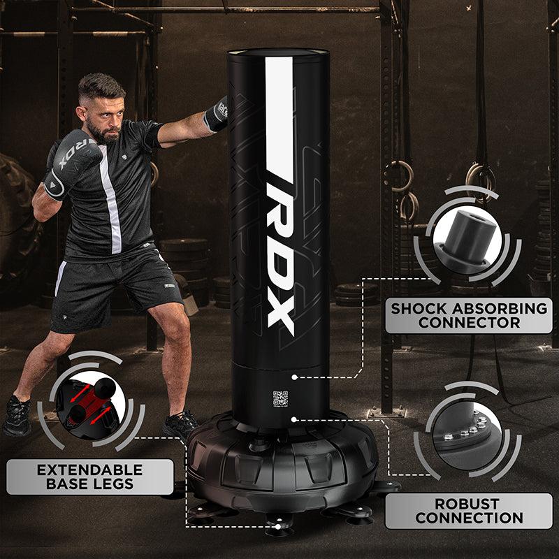 Rdx Sports RDX F6 6ft Kara White Free Standing Punch Bag With Mitts Set