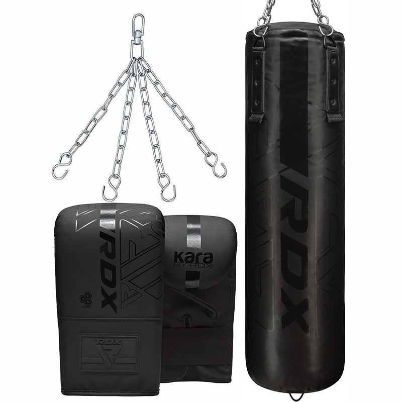 rdx sports RDX F6 KARA 4ft / 5ft 3-in-1 Punch Bag & Bag Gloves Set