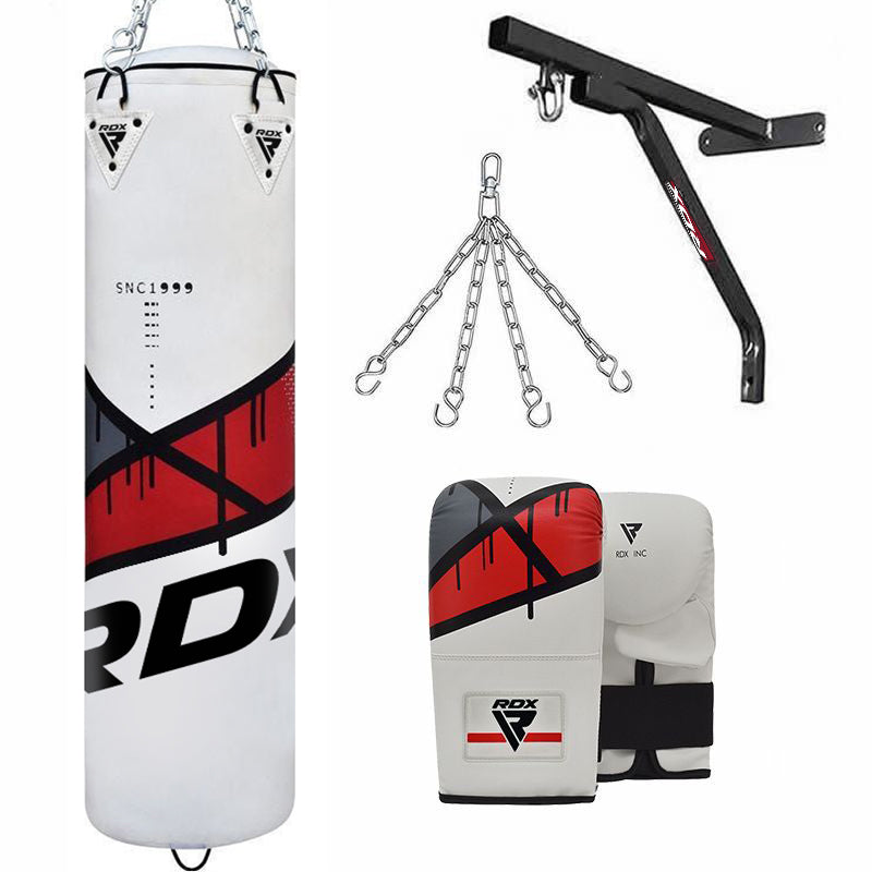 rdx sports RDX F7 4ft / 5ft 4-in-1 Punch Bag with bag gloves & wall Bracket Set