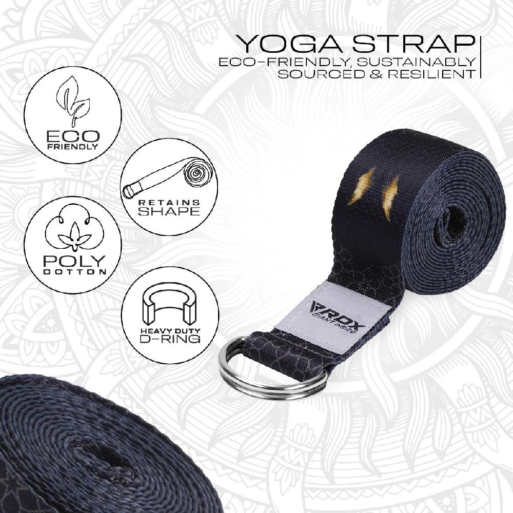 Rdx Sports RDX F8 D-Ring Steel Buckle Cotton Yoga Strap