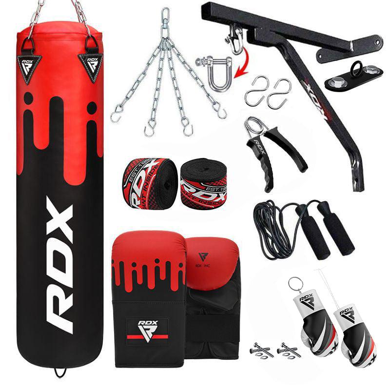 rdx sports RDX F9 4ft / 5ft 14-in-1 Heavy Boxing Punch Bag & Mitts Set