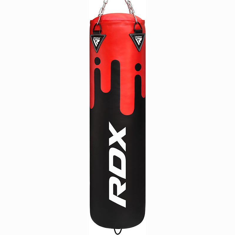 Rdx Sports RDX F9R 4ft / 5ft 2-in-1 Black / Red Punch Bag For Boxing & MMA Training Set