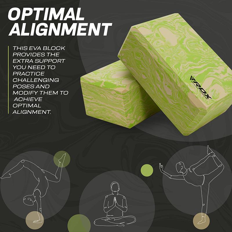 Rdx Sports RDX GN EVA Foam High Density Non-Slips Yoga Block
