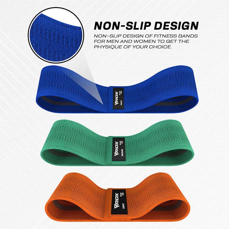 Rdx Sports RDX Heavy-Duty Fabric Resistance Training Bands For Fitness