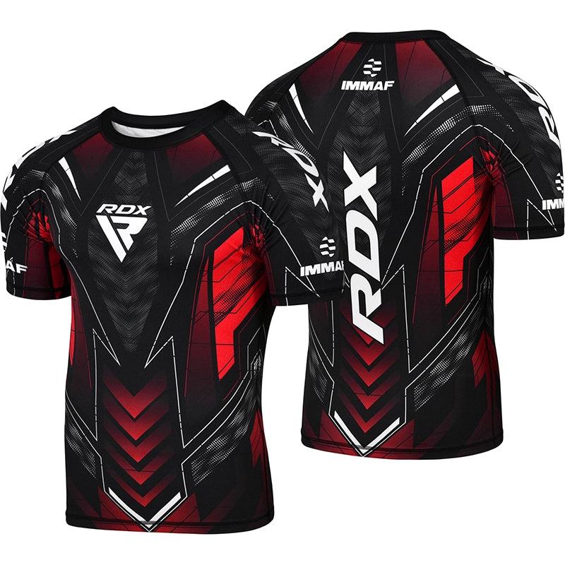 Rdx Sports RDX IMMAF Approved Half Sleeves Compression Shirt Red
