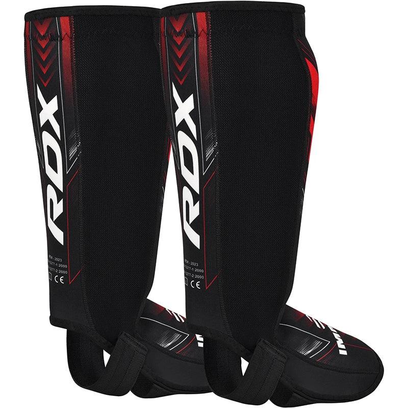 Rdx Sports RDX IMMAF Approved Neoprene Shin Instep Guards Red