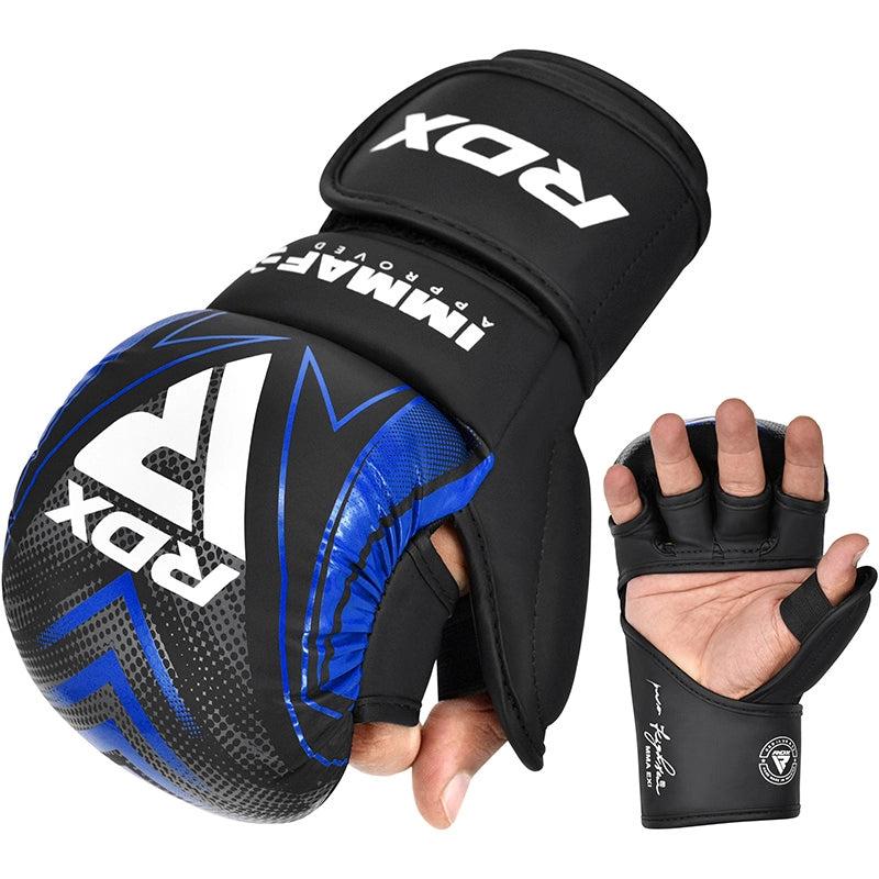 Rdx Sports RDX IMMAF Approved Shooter Grappling Gloves Blue