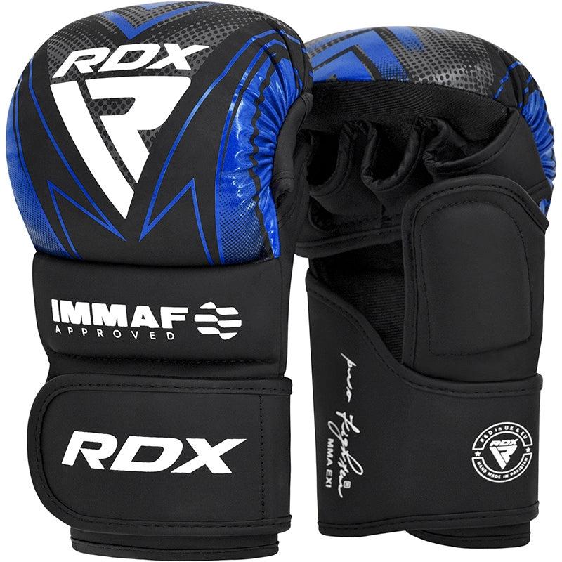 rdx sports RDX IMMAF Approved Shooter Grappling Gloves Blue